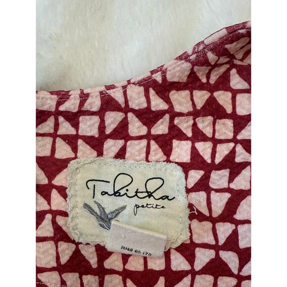 Tabitha for Anthropologie printed sheath dress with a red geomentric pattern - Picture 3 of 3